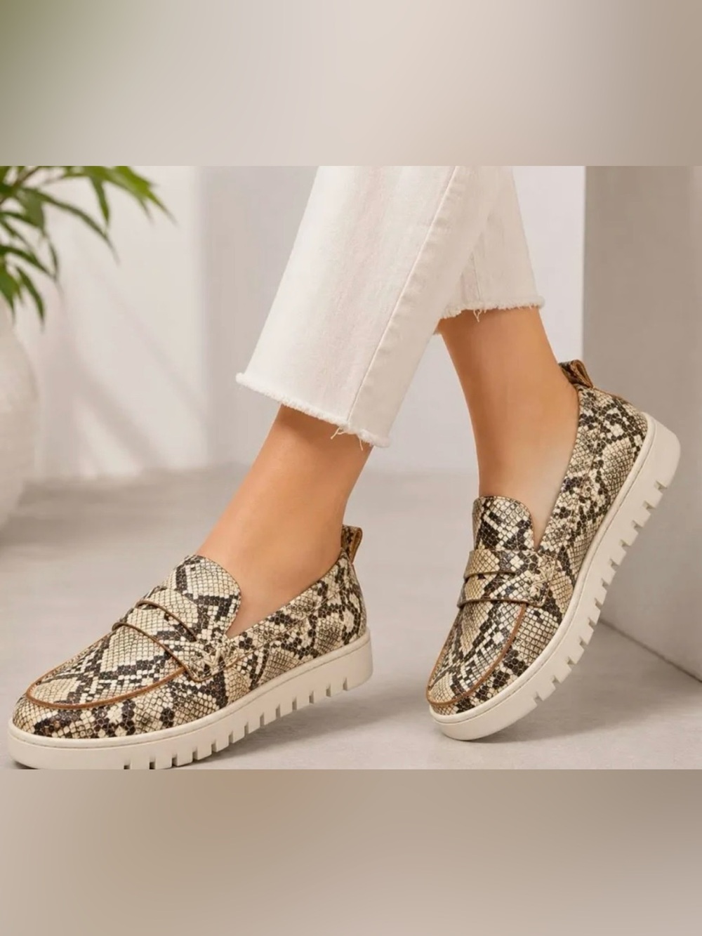 Vionic Snake Print Slip-OnLoafer Sneakers 9